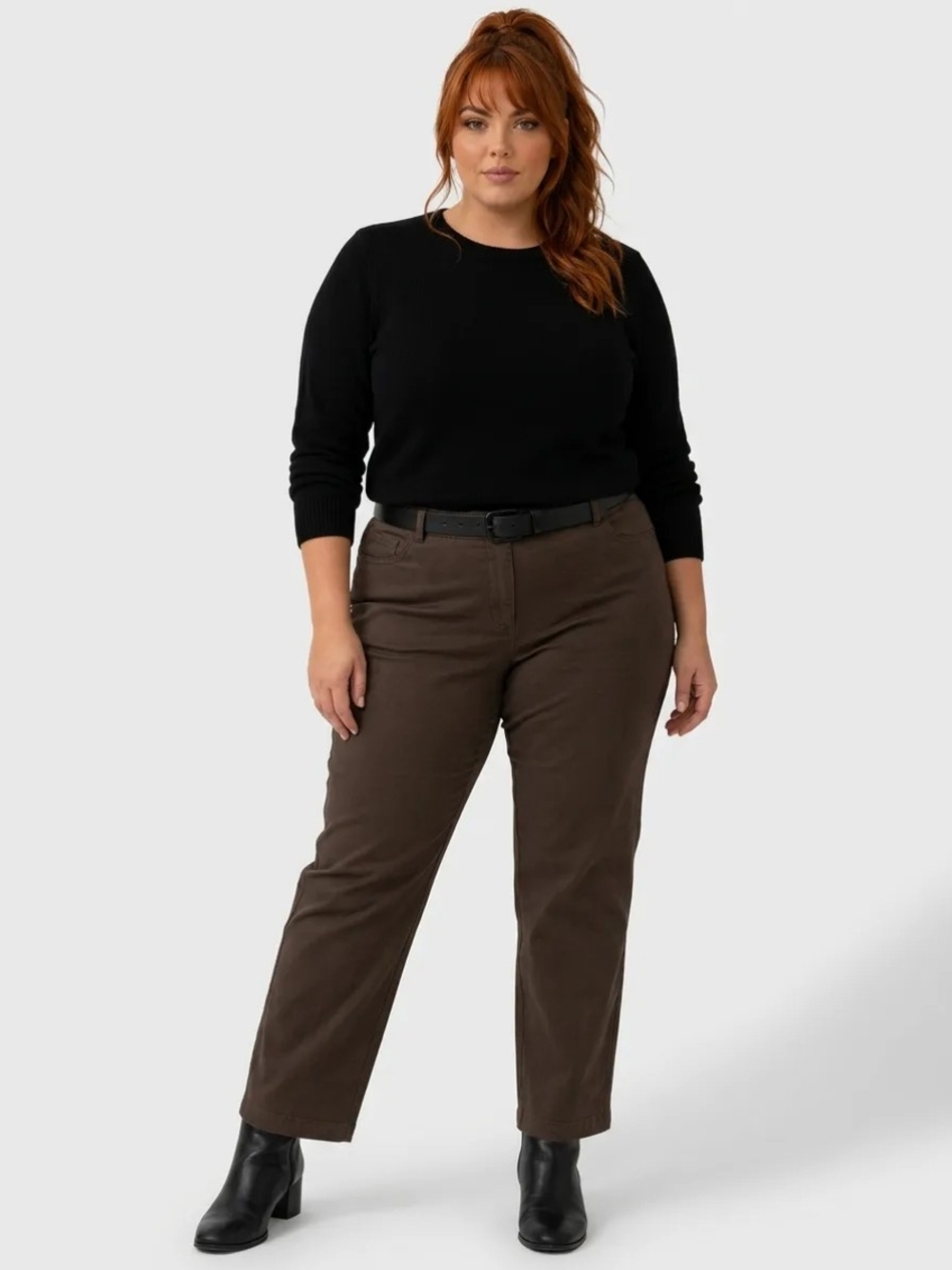 Dockers Women's Straight-Leg Pants in Dark Brown